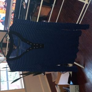 Nice blue and black striped shirt